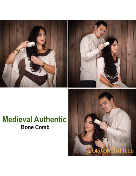 Peine medieval para mujer en hueso...