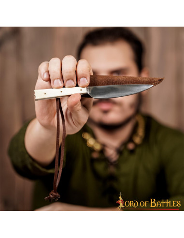 achterstalligheid Eerlijk Onvergetelijk Middeleeuws mes met benen handvat (19 cm.) ⚔️ Tienda Medieval