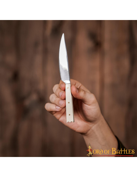 Middelalderkniv med knogleskaft (19 cm.)
