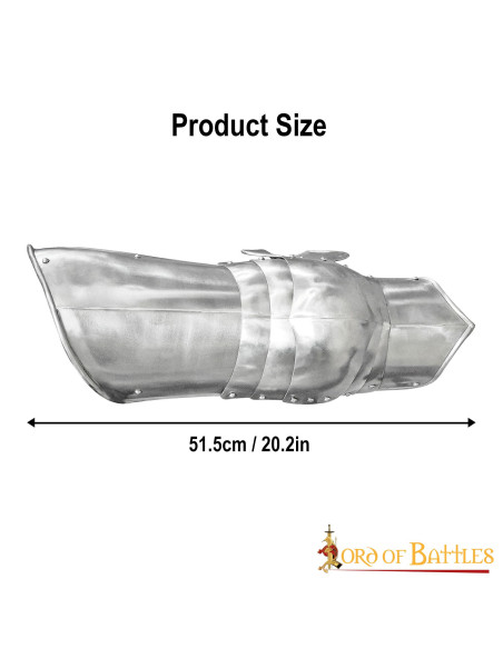 Piernas de armadura medieval en acero...