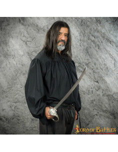 Mittelalter- und Renaissance-Elric-Hemd – Schwarz