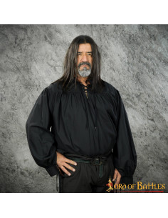 Mittelalter- und Renaissance-Elric-Hemd – Schwarz 2
