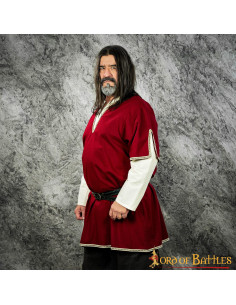 Túnica Vikinga con doble manga - Granate 2