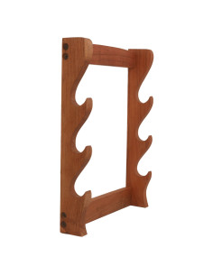 Houten muurbeugel om 3 zwaarden op te hangen