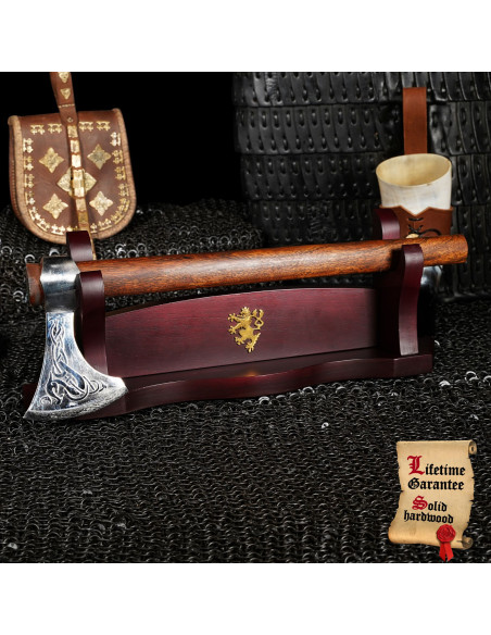 Tafelsteun in hout om 1 zwaard op te...