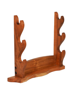 Soporte de sobremesa en madera para colgar 3 katanas