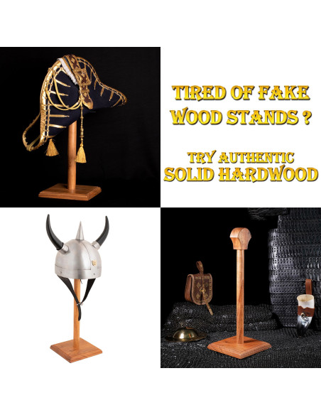 Houten steun om helmen op te hangen...