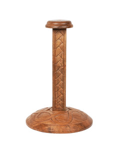 Soporte en madera tallada para colgar cascos (38 cm.)