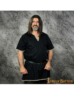Túnica Vikinga Balder manga corta - Negra
