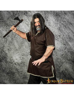 Túnica Vikinga Balder manga corta - Marrón