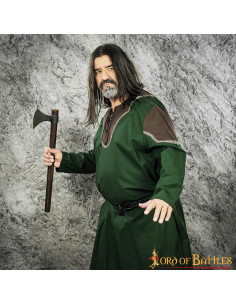 Túnica medieval, modelo Egipto, manga larga - Verde 2