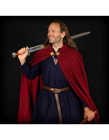 Grote Wollen Cape met Messing...