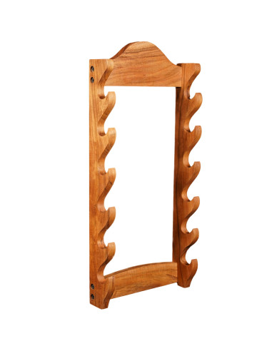 Soporte de pared en madera para colgar has ta 6 espadas
