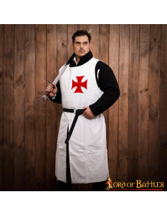 Tabardo de los Caballeros Templarios con cruz Paté