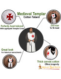 Tabardo de los Caballeros Templarios con cruz Paté