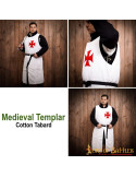 Tabardo de los Caballeros Templarios con cruz Paté