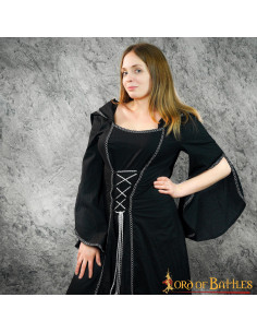 Middelalderkjole kvinde Morgana - Sort