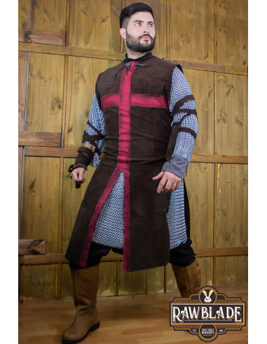 Crusader Medieval Tabard - brun og rød