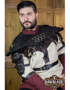 Fighter Combat Gorget med skulderpuder - sort
