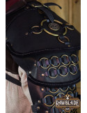 Fighter Combat Gorget med skulderpuder - sort