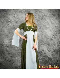 Mittelalterkleid Agnes aus Wildleder - Grün