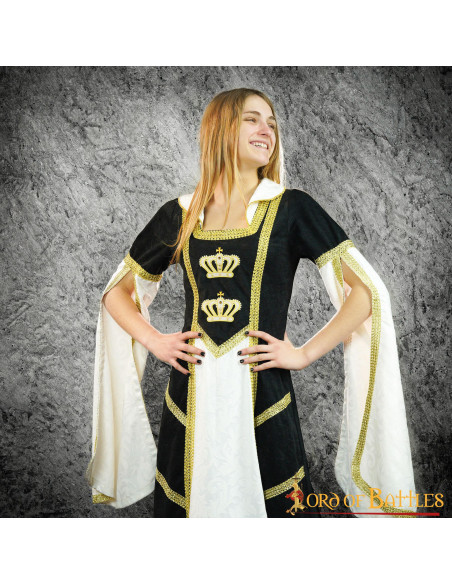 Queen Medieval Kjole i flaskegrøn