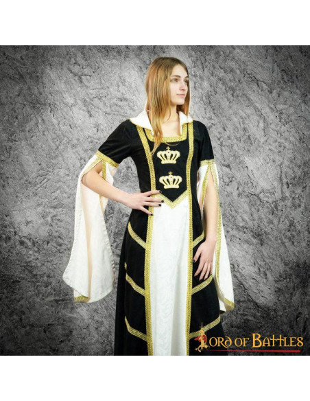 Vestido Medieval Reina en verde botella