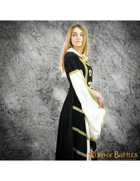 Vestido Medieval Reina en verde botella