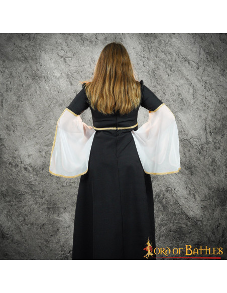 Vestido Medieval Cortesana Ana - Negro