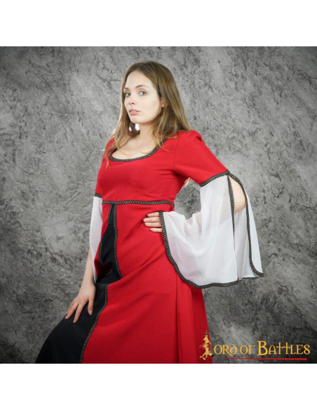 Vestido Medieval Cortesana Ana - Rojo