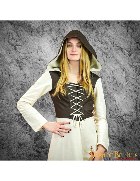 Vestido Medieval Mujer Eyra - Crudo