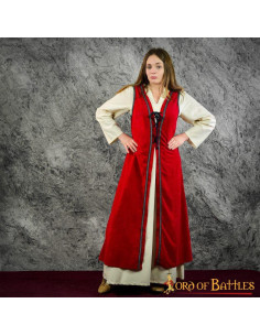 Brial Medieval Julietta en rojo 2