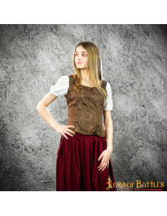 Goye-bodice fra middelalderen og renæssancen - brun