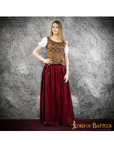 Corpiño medieval y renacentista Goye - Marrón 2