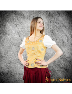 Corpiño medieval y renacentista Goye - Amarillo