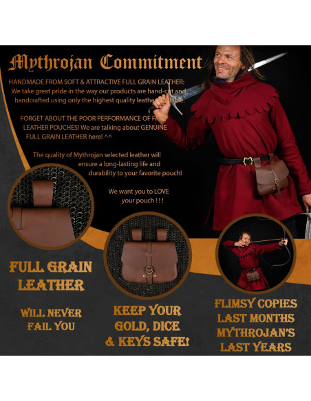 Bolso medieval marrón de Mythrojan...