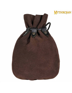 Mittelalterliche Bettlertasche – Dunkelbraun (23,3 x 18,2...