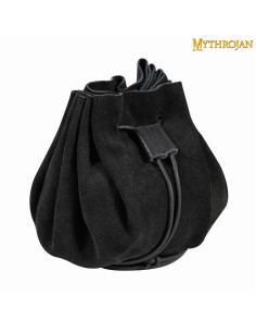 Mittelalterliche Bettlertasche - Schwarz (8,8 cm)