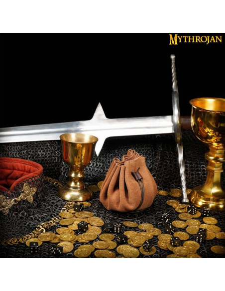 Bolsa medieval limosnera - Marrón...