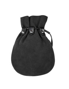 Bolsa medieval limosnera - Negra (23,3x18,2 cm.)