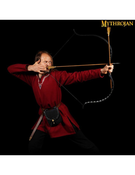 Middelaldertaske i kanvas og læder...