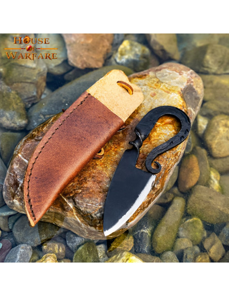 Cuchillo medieval en hierro forjado a...