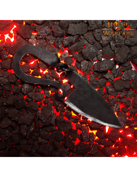 Cuchillo medieval en hierro forjado a...