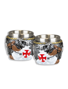 1 Vaso de chupito de los caballeros templarios (5,5x7,2 cm.)