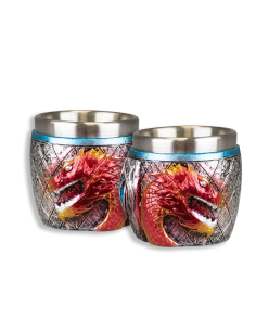 1 Vaso de chupito medieval dragones (5,5x7,2 cm.)