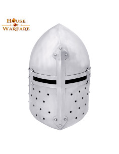 Konischer Zuckerhut-Mittelalterhelm aus Stahl, 14....
