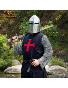 Konischer Zuckerhut-Mittelalterhelm aus Stahl, 14.... 2