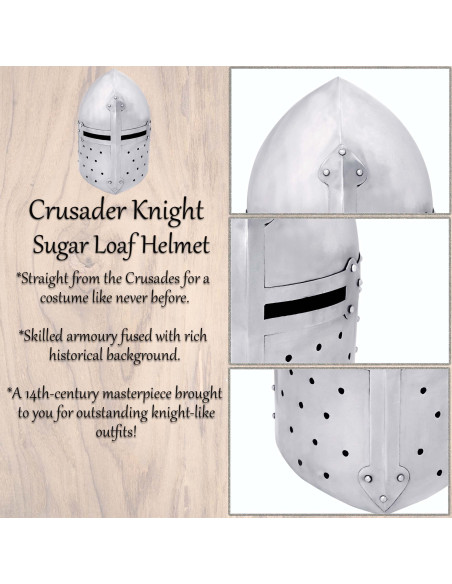 Conische SugarLoaf middeleeuwse helm...