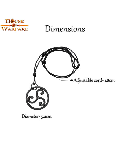 Handgesmede Keltische Triskelion hanger