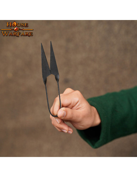 Handgesmede middeleeuwse schaar (14 cm.)